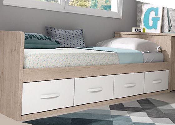 CAMA NIDO 4 CAJONES FORMA