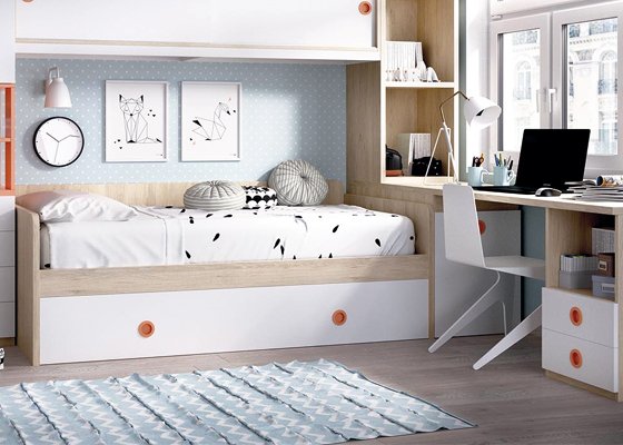 cama nido blanca con arrastre