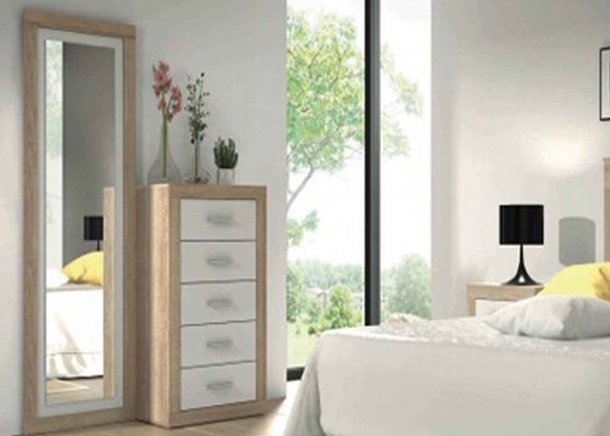 Sinfonier alto blanco y madera