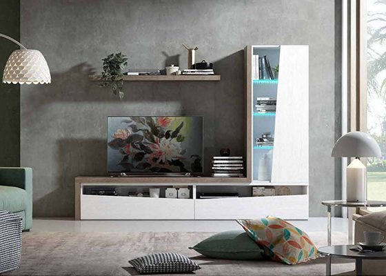 Mueble de salón blanco y perkin Traker