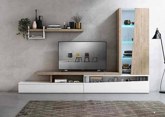 Mueble de salón con luz Traker
