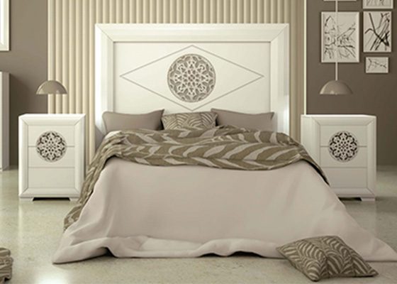dormitorio de matrimonio de madera blanco coleccion PINDOBLA 09
