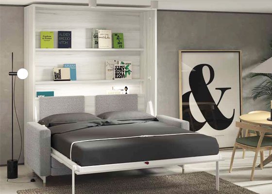 cama abatible vertical con sofa gris claro135 02