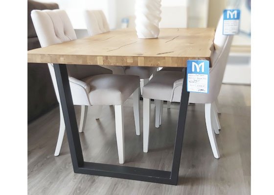 mesa madera maciza patas negras 02