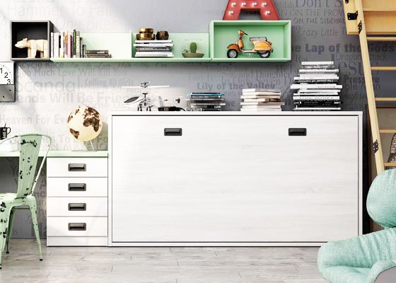 cama abatible 90 blanca