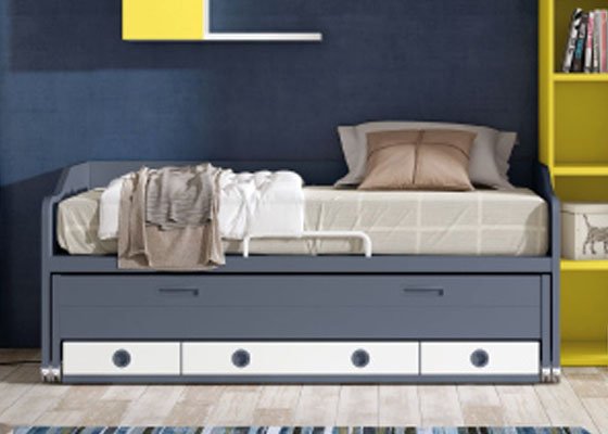 cama compacta azul
