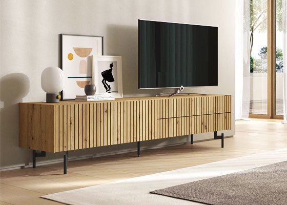 mueble tv Roble artesano