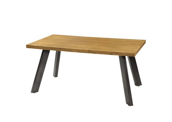 mesa cuadrada patas negras encimera madera 2