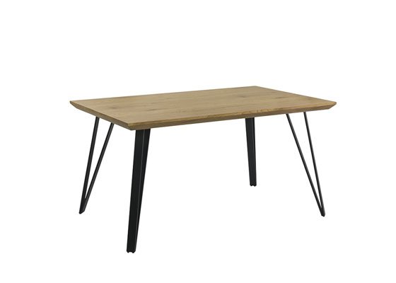 mesa cuadrada patas negras encimera madera 3