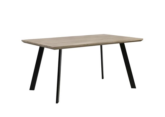 mesa cuadrada patas negras encimera madera 4