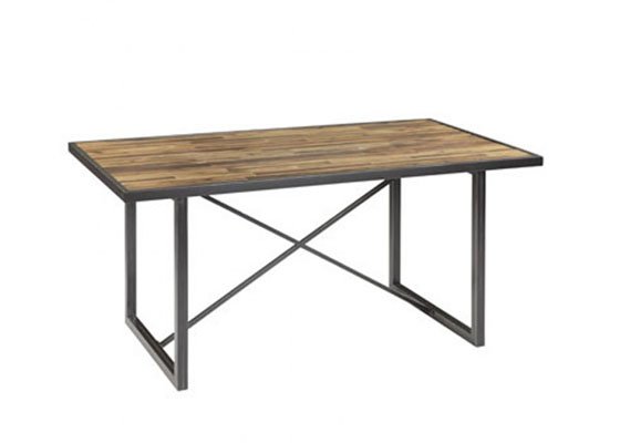 mesa cuadrada patas negras encimera madera 5