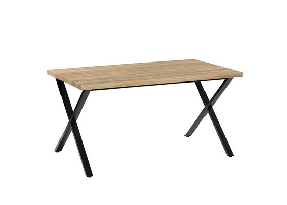 mesa cuadrada patas negras encimera maderal