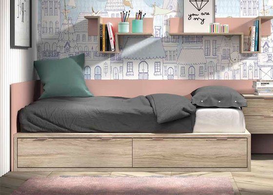 cama nido color madera 01