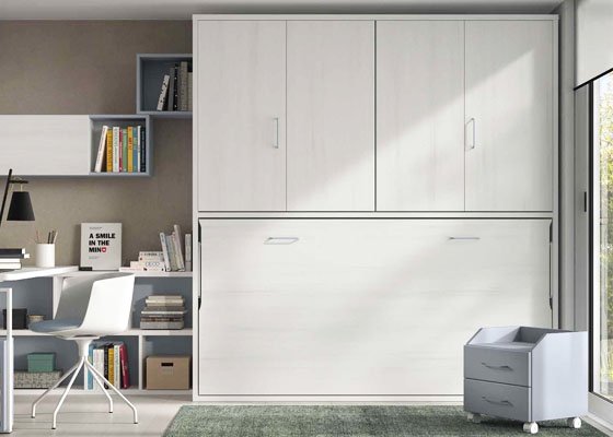 cama abatible horizontal 90 con armario 01