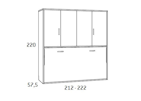 cama abatible horizontal 90 con armario 04