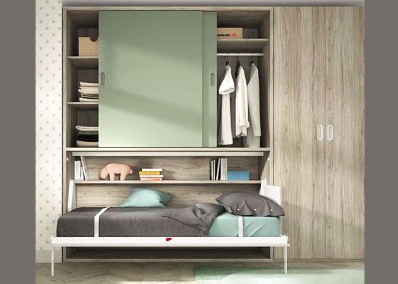cama abatible horizontal 90 con armario corredera 01