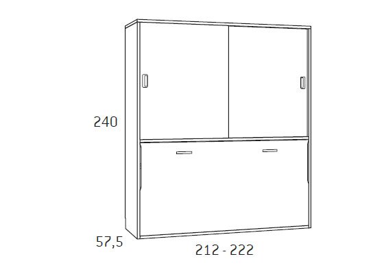 cama abatible horizontal 90 con armario corredera 03