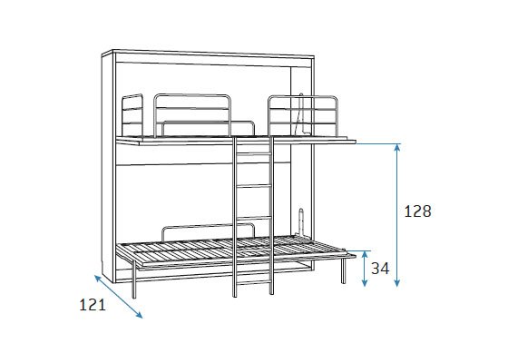 cama abatible horizontal 90 doble 04