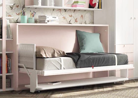 cama abatible horizontal 90 escritorio rosa 02