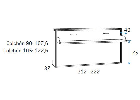 cama abatible horizontal 90 escritorio rosa 03