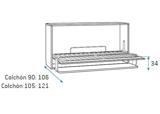 cama abatible horizontal 90 escritorio rosa 04