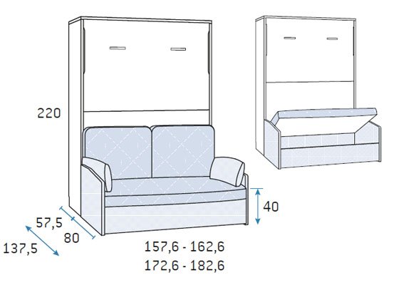 cama abatible vertical con sofa 105 04