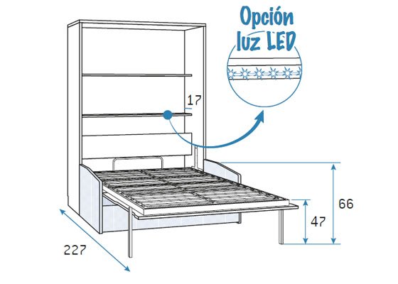 cama abatible vertical con sofa 105 05