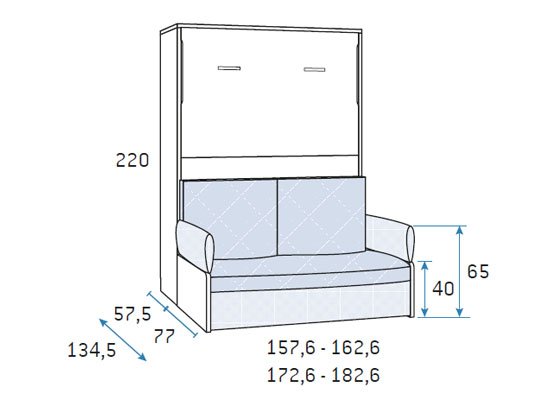 cama abatible vertical con sofa 135 03 cama abatible vertical con sofa 135 03