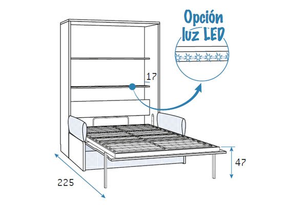cama abatible vertical con sofa 135 04 cama abatible vertical con sofa 135 04