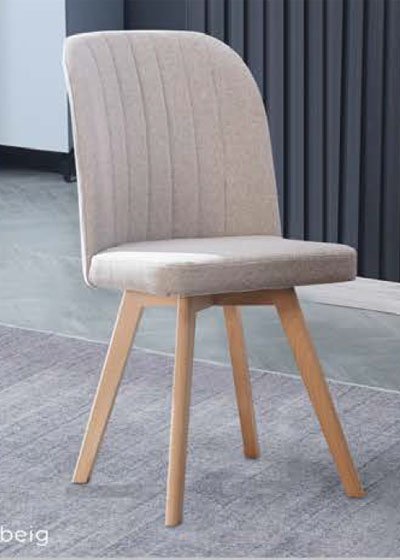 silla beig pata madera